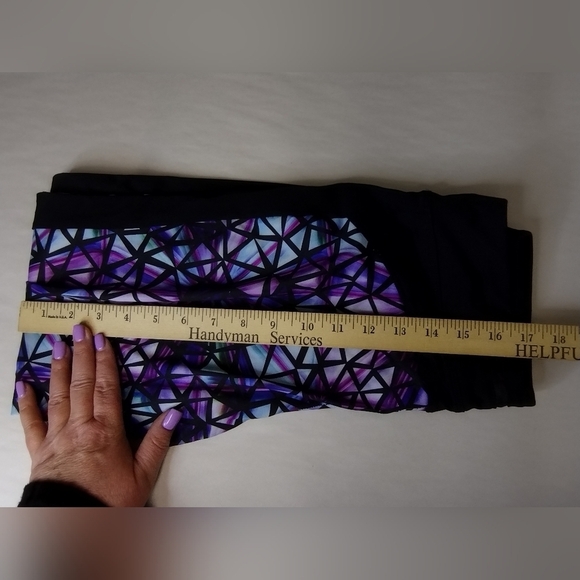 Covergirl Active Leggings stained glass mosaic pattern size M - Picture 10 of 10